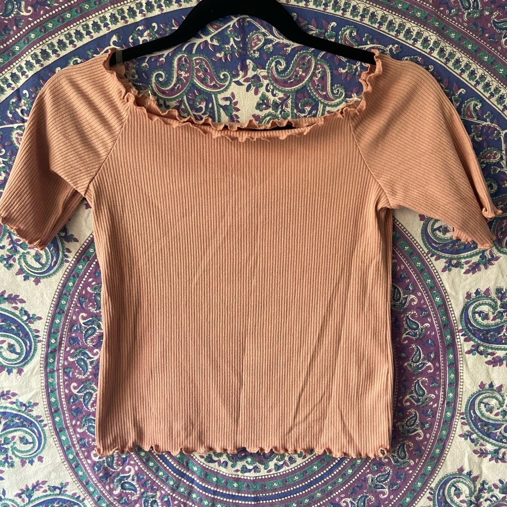 Pink tight crop top